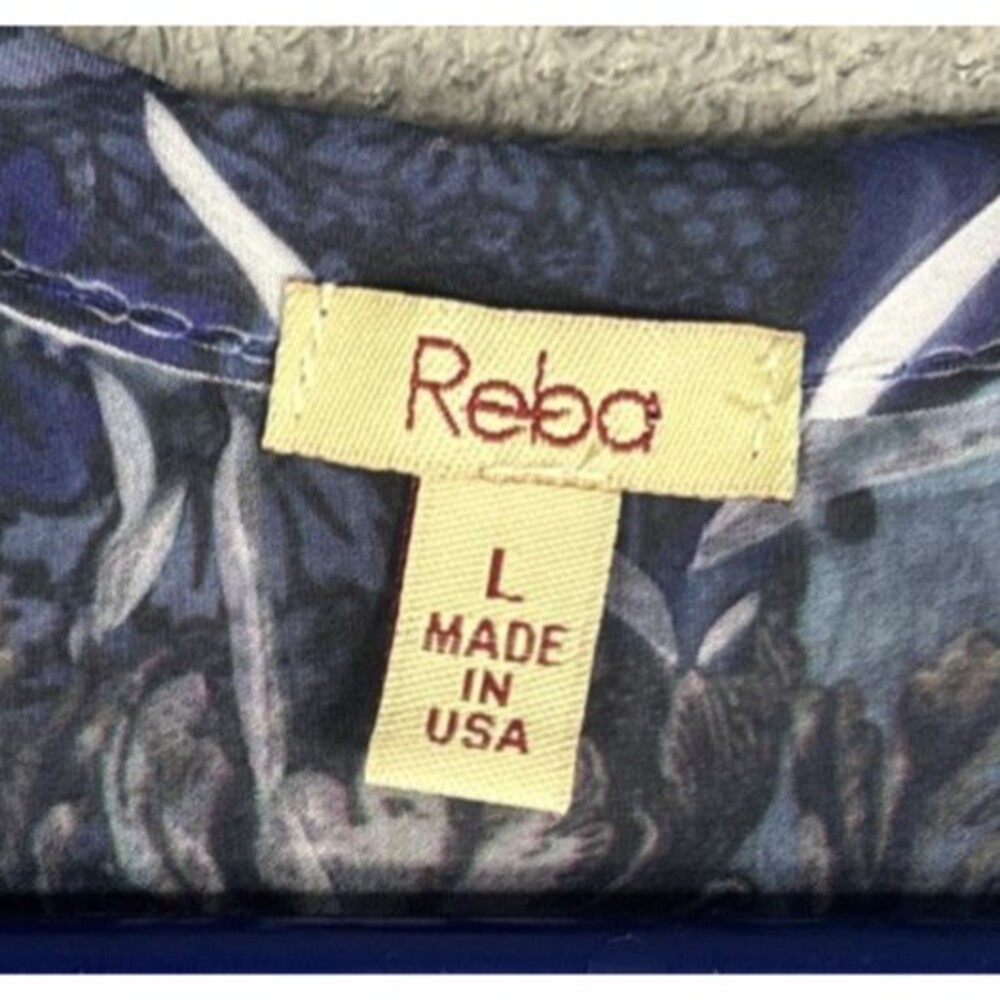Reba Dress Size L Layered Chiffon Paisley USA Artsy Boho Art To Wear Embellished - Picture 6 of 16